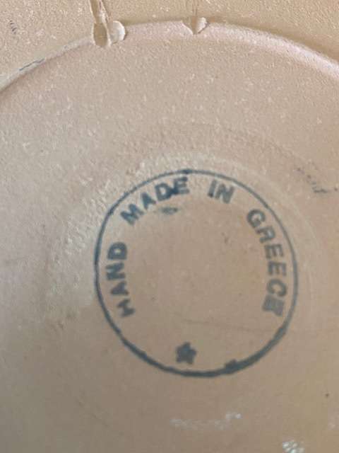ORIGINAL GREEK IMPORT PLATE & AMPHORA