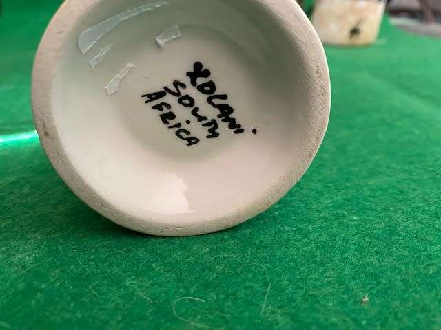 HAND PAINTED CERAMIC COFFEE SET