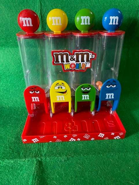 M&M FOUR TUBE RED CANDY DISPENSER