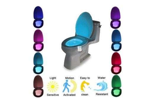 Motion Activated LED Toilet Night with 8 LED colors