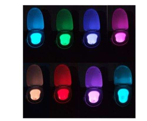 Motion Activated LED Toilet Night with 8 LED colors