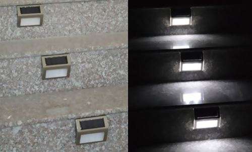 Solar-Powered LED Stair Lights - Set of two