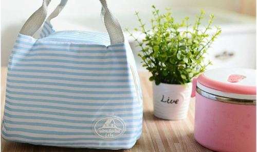 Kids Portable Insulated Thermal Lunch Bag - Pink Butterfly