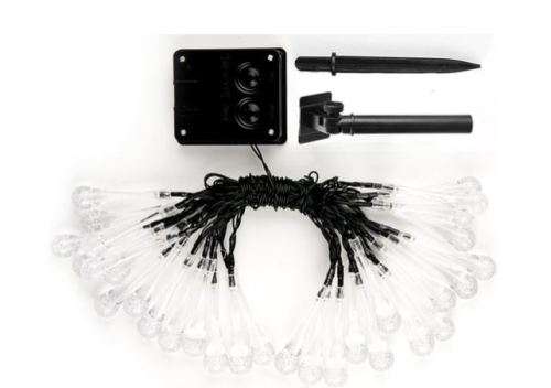 Iconix a 30-LED Solar Raindrop String Fairy Light - Multi Color