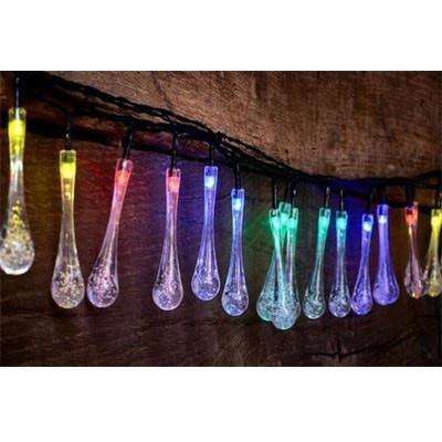 30 LED Raindrop Lights | Solar Powered