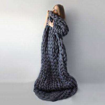Large Chunky Knit Blanket