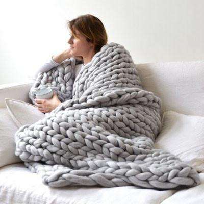 Large Chunky Knit Blanket