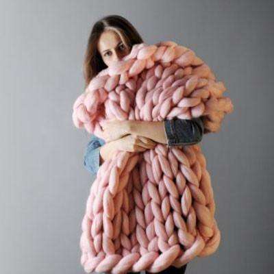 Large Chunky Knit Blanket