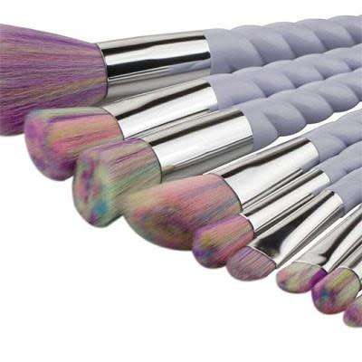10 PIECE UNICORN MAKEUP BRUSH SET