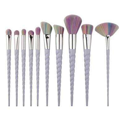 10 PIECE UNICORN MAKEUP BRUSH SET