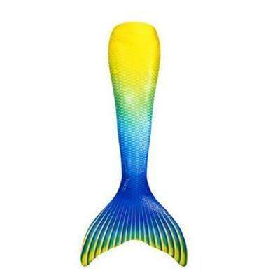 Adult Mermaid Tail Swimsuit Yellow/Blue JP40