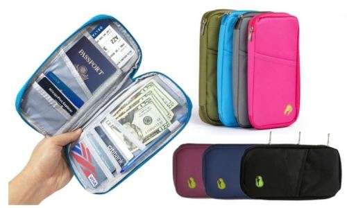 Passport and Document Travel Organiser In Six Colours