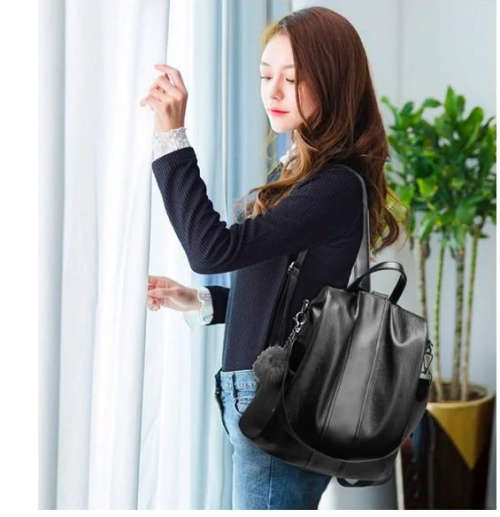 Iconix 3-Way PU Leather Anti-Theft Backpack