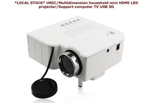 UNIC Multidimension household mini hdmi LED projector/support computer TV USB SD