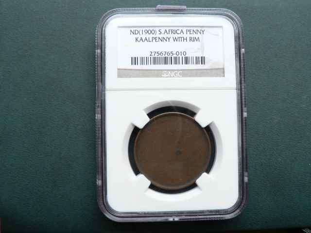 Blank 1900 ZAR Penny - NGC Graded