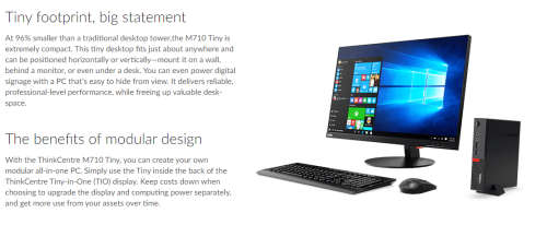 Lenovo Thinkcentre M710q i3 7th gen, 8gb ram, 128 SSD, Bluetooth and Wifi