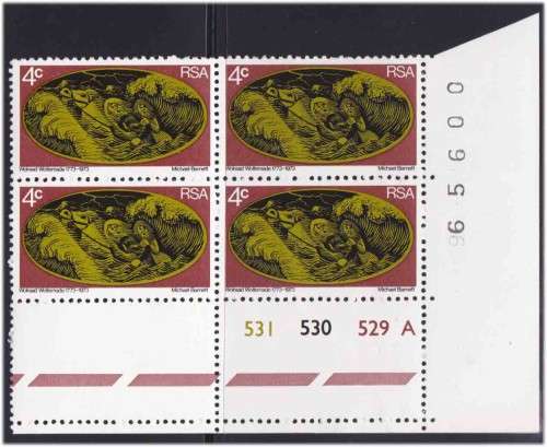 RSA Wolraad Woltemade MNH CONTROL BLOCK 4c