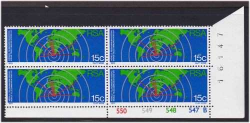 RSA Int Telecoms Day MNH CONTROL BLOCKS B