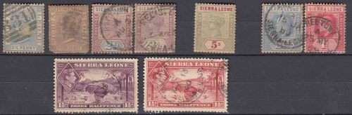 Great Britain - 1890-1901, 1906 - Sierra Leone - Queen Victoria, King Edward VII