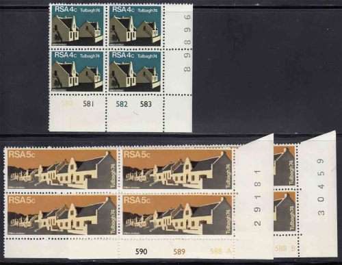South Africa RSA - 1974 - Restoration of Tulbagh - Complete Set Control Blocks