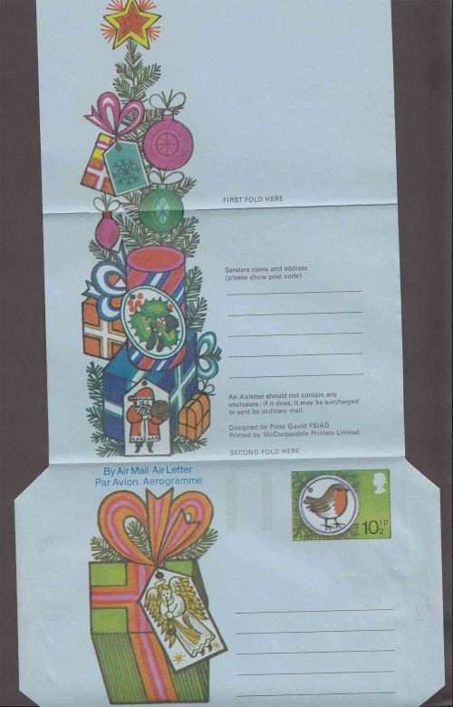 Great Britain - Aerogramme Air Letter - Christmas 10 1/2p