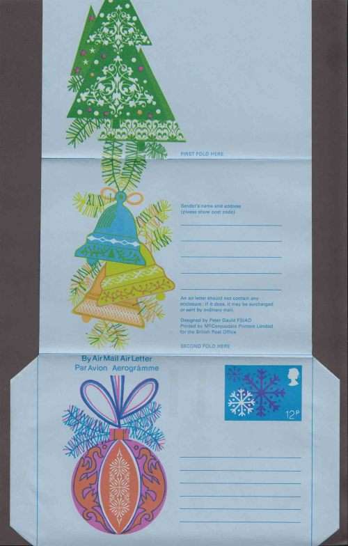 Great Britain - Aerogramme Air Letter - Christmas 12p