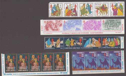 Christmas Stamps - Various Years - Cinderellas Seals Labels - Strips