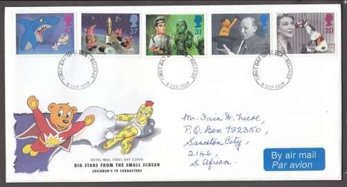 Great Britain QEII - 1996 - British television Programs for Children 50th Anniversary - FDC