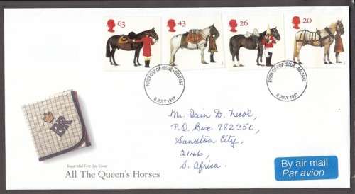 Great Britain QEII - 1997 - All the Queen's Horses - FDC