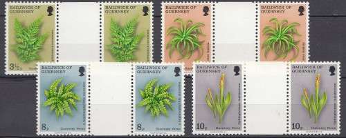 Great Britain - Guernsey - 1975 - Ferns Gutter Pairs