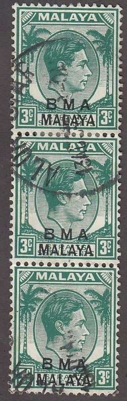 Straits Settlements - 1945 to 1948 - BMA Malaya - King George VI 3c