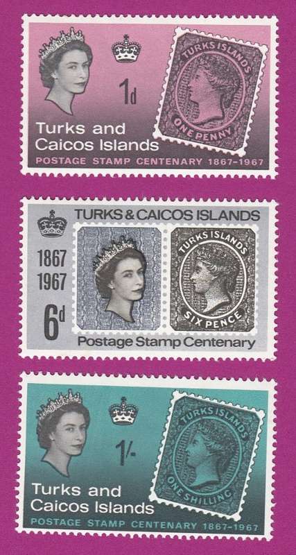 Turks and Caicos Islands - 1967 - Queen Elizabeth II - Centenary of Turks Islands stamps