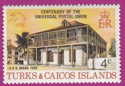Turks and Caicos Islands - 1974 - Queen Elizabeth II - Centenary of Universal Postal Union