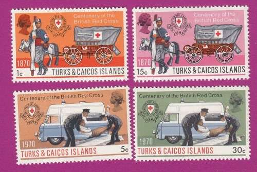 Turks and Caicos Islands - 1970 - Queen Elizabeth II - Centenary of British Red Cross Society