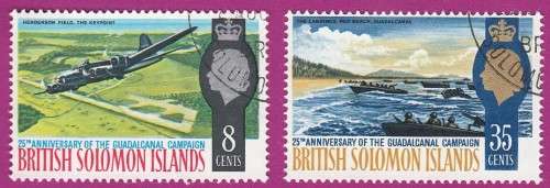 Solomon Islands British - 1967 - Queen Elizabeth II - Guadalcanal campaign in WW II