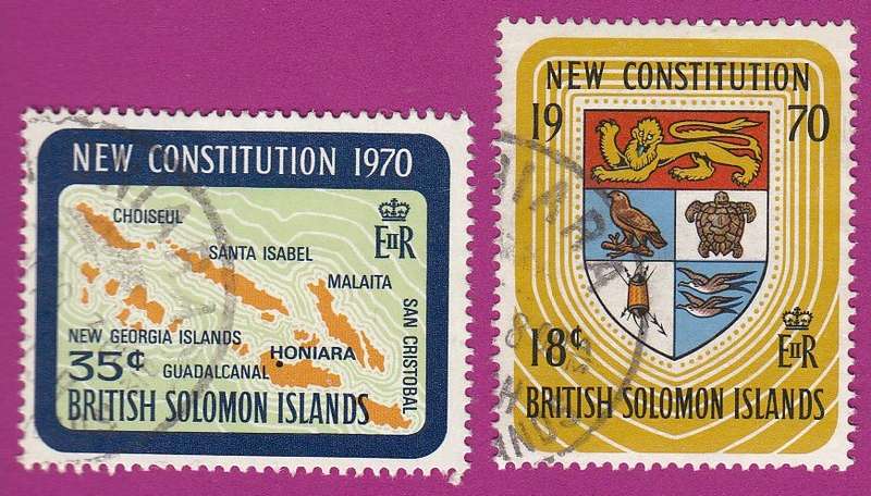 Solomon Islands British - 1970 - Queen Elizabeth II - New Constitution