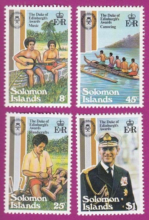 Solomon Islands British - 1981 - Queen Elizabeth II - Duke of Edinburgh's Awards 25th Anniversary