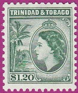 Trinidad and Tobago - British Colony - 1953 - Queen Elizabeth II - Landscapes and Buildings $1.20