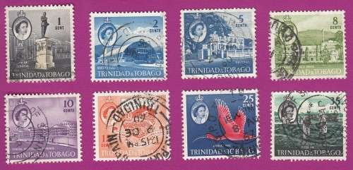 Trinidad and Tobago - British Colony - 1960 - Queen Elizabeth II - Buildings Fauna Flora