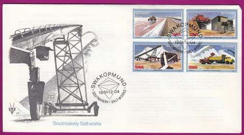 South West Africa SWA (now Namibia) - 1981 - Salt Mining Industry - Complete Set on FDC