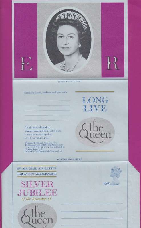 Silver Jubilee Aerogramme - Queen Elizabeth II - 1977 - Great Britain