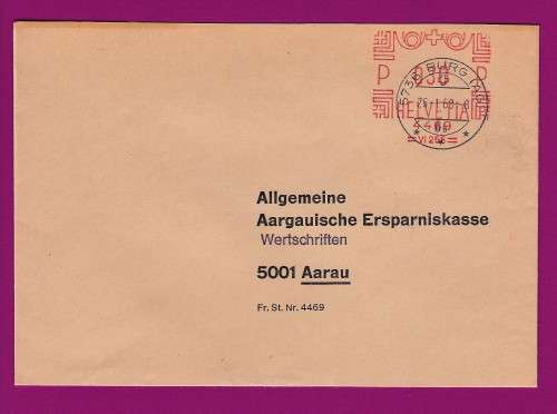 Switzerland on Cover - 1968 - Meter stamp on cover cancelled Burg (AG)