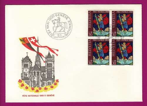 Switzerland on Cover 1969 National show Geneva on Pro Patria