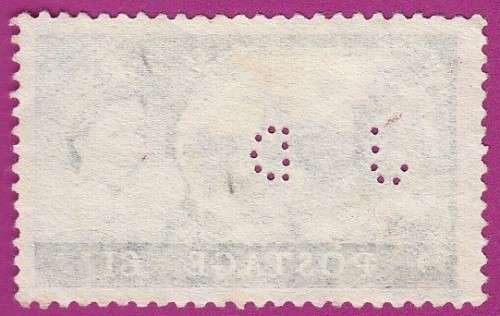 Great Britain - 1955 - Queen Elizabeth II - Castles  £1, Perfin