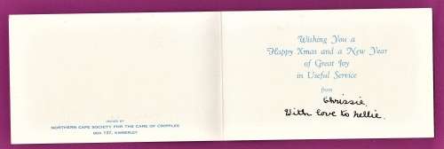 Christmas Card - Northern Cape Society for the Care of Cripples - Protea Melliflora