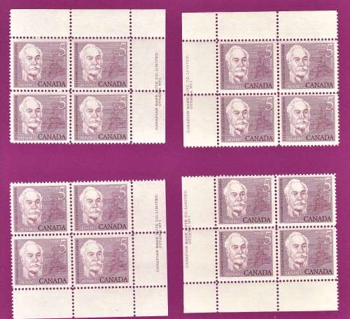 Canada - 1963 - Imprint Blocks Sir Casimir Stanislaus Gzowski