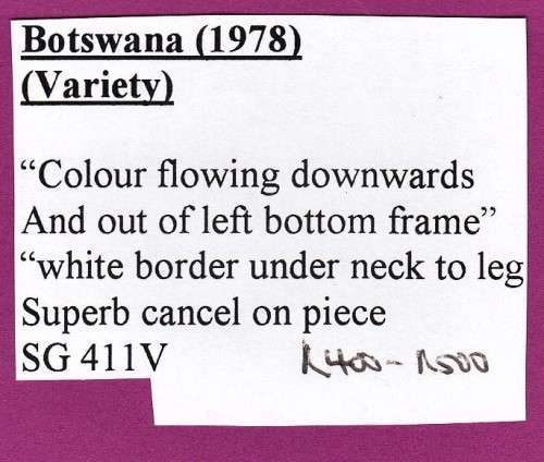 Botswana - 1978 - Birds