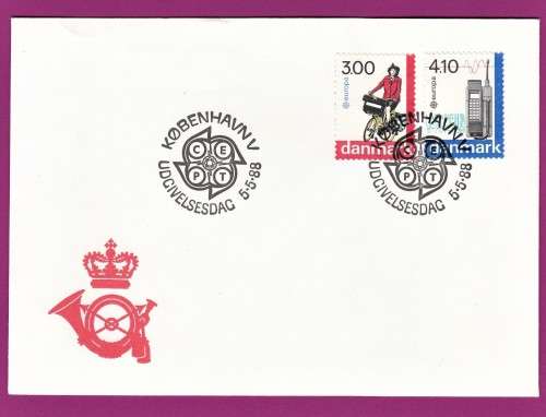 Denmark - 1988 - Europa: Transport and communication.