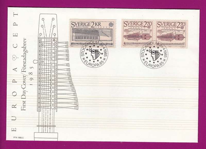 Sweden - 1985 - Europa Musical Instruments