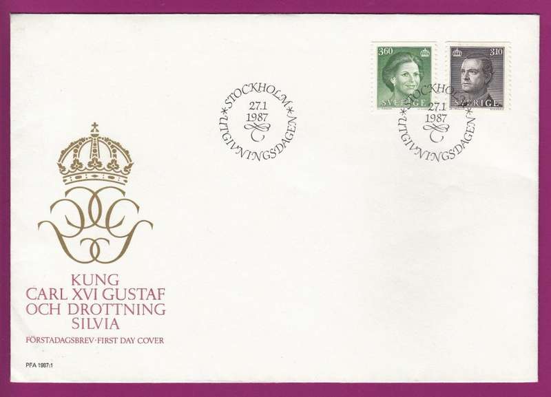 Sweden - 1986 to 1989 (1987) - Queen Silvia King Carl XVI Gustaf